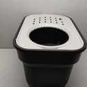 IRIS USA Cat Litter Box Large Top Entry with Lid, Enclosed Litter Box with Litter Catching Lid & Scoop, Covered Cat Litter Box Enclosure for Privacy, High Sided, Black/Gray