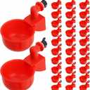 Cedilis 30 Pack Chicken Water Cup, Automatic Drinking Cups for Chickens, 3/8 Inch Thread Poultry Water Cups, Chicken Watering Feeder Cups for Chicken Duck Birds Turkey Rabbit