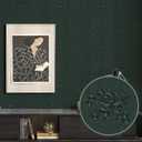 2 x Abyssaly Green Floral Peel and Stick Wallpaper, Dark Green Embossed Textured Wallpaper for Bathroom, Self Adhesive Removable Friendly Cabinets Contact Paper 17.7in X 118in