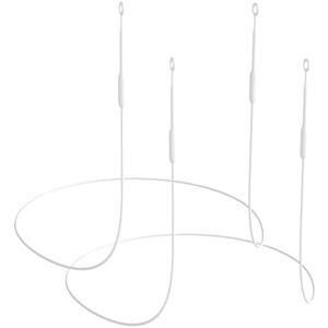 Earplug Lanyard [2 pcs] with Magnetic Tug-Resistant Safety Cord, Flexible Silicone Lanyard with Most Earplugs with Removable Tips Compatible(White)