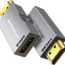 HDMI to DisplayPort Adapter [1 Pack], 4k@60Hz HDMI to DP Converter, Aluminium Male to Female Adapter Compatible with PC, Graphics Card, Laptop and More (1.96 inch)