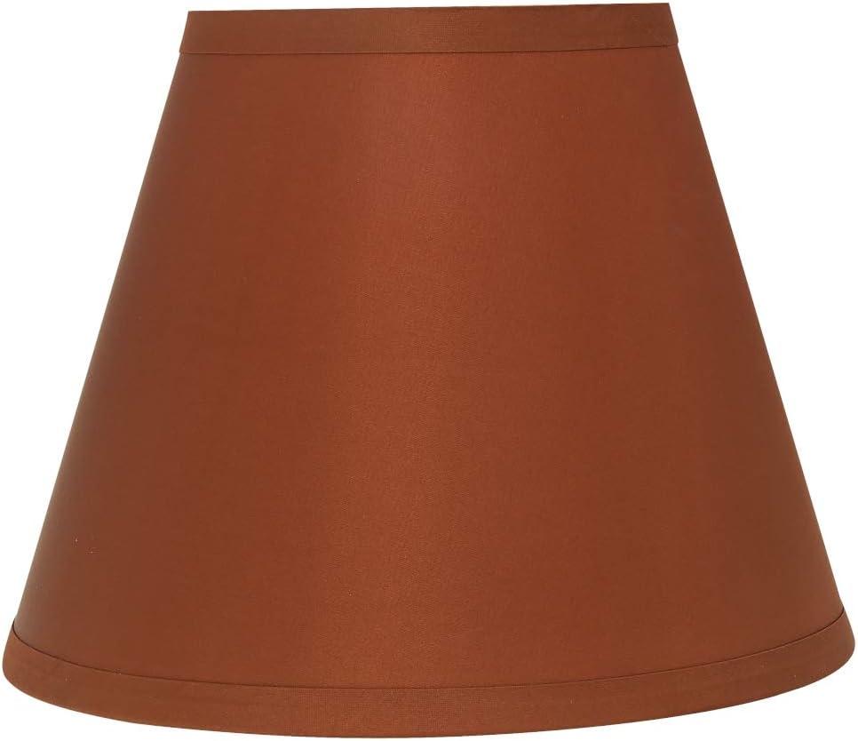 Aspen Creative 32184A Transitional Empire Shape Spider Construction Lamp Shade, Burnt Orange, 7" Top x 13" Bottom x 9-1/2" Slant Height 