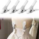 LemonRoad 4 Pack Dress Clips Clothing Clamps for Fitting Bridal Seamstress Mannequin Heavy Duty Fixed Clamp Wedding Photographer Fashion Designers Dress Makers Salespeople (4.17 Inch)