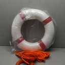 20 Inch / 50cm Pool Safety Life Preserver Throw Ring Buoy- Swim Foam Rings for Swimming Pool Wall Decoration with 98.4FT Water Floating Lifesaving Rope