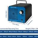 Portable High-Output Ozone Generator, Air Purifier for Odor Elimination, up to 4,000 Sq Ft, for Home, Basement, Office, Smoke, Pets