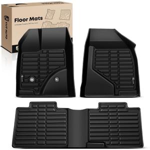 YHTAUTO Floor Mats Fit 2011-2014 Ford Edge, TPE All Weather Car Mats Waterproof Anti-Slip Odorless Floor Liner, Interior Car Accessories Front & 2nd Row Liner