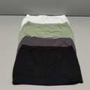 Cooraby Pack of 4 Women Tube Tops Summer Non-Padded Seamless Bra, 4 Colors (Large, Black, White, Light Green, Dark Grey)