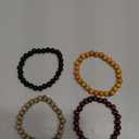 MILAKOO 5 Pcs Wooden Beaded Bracelet Bangle for Men and Women Elastic