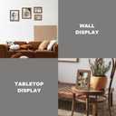 4 x iRahmen 4x6 Picture Frame Set of 4, High Definition Glass Brown Frame, 4 x 6 Wood Rustic Photo Frames for Horizontal or Vertical Display Tabletop and Wall Mounting