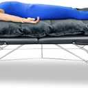 5 Pillow Lash Bed Foam Topper, Soft Comfy Massage Bed Topper, Massage Table Pad Made of Velvet Cover, Angel Hair Fiber Filling, 5 Inches Thick, Black, 72 inches, 182 cm