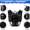 Maelstrom Hydration Backpack, Hiking Backpack with 2L Water Bladder, Running Hydration Vest for Cycling Hiking Rave for Men Women