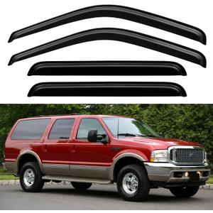Window Visors Rain Guards for 2000 2001 2002 2003 2004 2005 Ford Excursion, Out-Channel Window Vent Wind Deflectors Visors Shades for 00 01 02 03 04 05 Ford Excursion