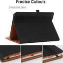 9"-10.5" Inch Universal Tablet Case, Protective Cover Stand Folio Case for 9 10 10.5 Inch Android Touchscreen Tablet, with Adjustable Fixing Silicon Band,Black
