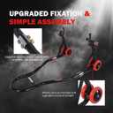 Motorcycle Front and Rear Stand Combo, Fits Most 17" Sport and Street Bikes with 4 Adapter Options, Reinforced Stable Lift for Garage Maintenance, Pre-Assembled Wheels 850 LBS Capacity