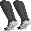 2 x GRPSKCOS Kids Soccer Socks 2 Pairs Knee High Long Socks for Youth Men Women