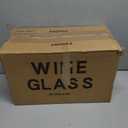 C CREST Wine Glasses Set of 8, 12oz, Lead-free, Clear, Durable Glassware