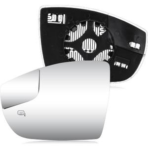 Driver Left Side Heated Mirror Glass with Rear Holder Fit for Ford Focus 2012-2018, Replacement for CM5Z-17K707-H