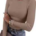 ANRABESS Women Long Sleeve Shirts Rib Knit Slim Fit Tops Basic Tee 2025 Fall Outfits Casual T-Shirt Underscrubs Layer Clothes (XS)