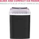 Frigidaire EFIC123-SSBLACK Compact Countertop Ice Maker, 26lbs of Ice per Day, Black Stainless