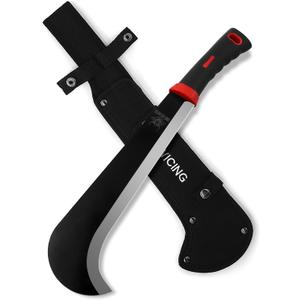 Machete, 15 Inch Gardening Machete for Outdoor and Yard Work, 3Cr13 Stainless Steel and Non-Slip Handle with Nylon Sheath