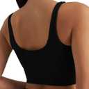 Women's Bustier Corset Crop Tank Tops Sleeveless Trendy Scoop Neck for Women Going Out Tops Summer Sexy High Impact (Black, XS)