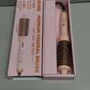 Thermal Brush for Hair Volume Boost, Upgraded Heated Round Brush with 2 Negative Ions Release for Less Frizzy - Pink