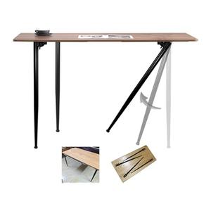 4 Black Folding Table Legs 28in