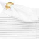 Lightnpro Decorative Cloth Dinner Napkins with Hemstitched, Wedding, Cocktail & Party Napkins, Mitered Corners, Machine Washable, 12 Elegant Table Napkins for Special Occasions - 18x18 Inch White