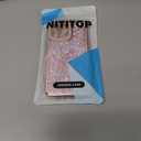 NITITOP Compatible with iPhone 14 Pro Max Case Glitter Sparkly Sequin Design for Girls Women Luxury Bling Crystal Diamond Frame Full Camera Protection Shockproof Protective Phone Cover - Pink