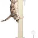 36 Inch Tall Cat Scratching Post  Sisal Cat Scratcher for Indoor Cats, Large Vertical Scratch Post, Sturdy Cat Scratch Pole Tower, Modern Cat Furniture for Kittens & Adults (Beige)