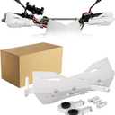 JFG RACING Dirt Bike Hand Guards,Universal 7/8" 22mm and 1 1/8" 28mm Handlebar Motorcycle Handguards for CRF XR YZF XC KX 125 150 250 300 Dirtbike Motocross Supermoto ATV Scooter Electric Bike-White