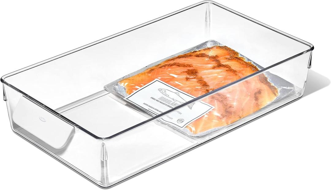 OXO Good Grips Fridge Organization Bin 8 in x 14 in - for Cheese, Meat, Fish and More