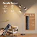 LED Tree Floor Lamp, 2500LM Super Bright Standing Lamp with Remote & Touch Control, 4 Color Temperatures, 3 Rotatable Lights, Modern Dimmable Floor Lamps for Living Room Bedroom Office