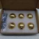 Goo-Ki Brushed Brass Cabinet Knob with 1.2 Dia, Modern Solid Zinc Alloy Drawer Knob, Minimalist Style Cabinet Pull Drawer Handle Wardrobe Cabinet Door Handle 6 Pack