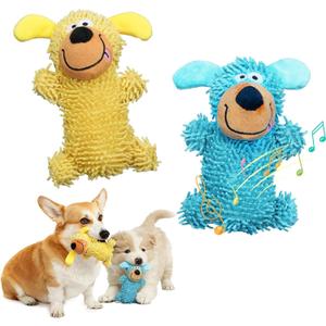 Squeaky Dog Toys, 2PCS Squeaky Dog Chew Toys Bear Plush Dog Toys to Keep Them Busy, Built-in a Squeaker Interactive Chew Toys for Small Animals Pet Dogs Puppy Teething