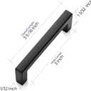 Ravinte 30 Pack Solid 3 Inch Center to Center Slim Square Bar Drawer Handles Kitchen Cabinet Handles Black Drawer Pulls Kitchen Cabinet Hardware Matte Black Dresser Pulls for Cupboard