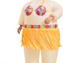 Spinosaurus Inflatable Luau Hula Skirt Costume,Hawaiian Themed Party Funny Blow Up Costumes for Adult Beach Inflatable Suit