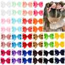 40PCS 3Inch Hair Bows for Girls Grosgrain Ribbon Toddler Hair Accessories with Alligator Clips for Toddlers Baby Girls Kids Teens in Pairs