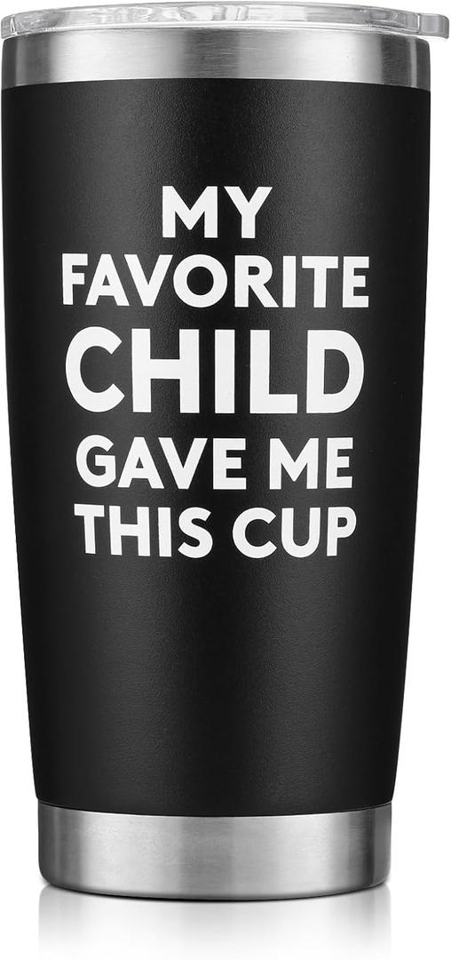 NOWWISH Gifts for Dad from Daughter Son, Dad Birthday Gifts, Funny Coffee Tumbler for Men Dad (20oz, Black)