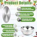 Sunnyray 304 Stainless Steel Plates and Bowls Metal Camping Plates Reusable 13 oz Steel Snack Bowls Dinner Dishes Double Walled Insulated Metal Dinnerware(10 Sets,8 x 8 Inch)