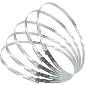 5Pcs 15.7-Inch/400mm (Diameter) Large Hose Clamps Stainless Steel | Adjustable Worm Gear, Heavy Duty Metal Clamps, For Securing Tubes & Dryer, Agricultural & Industrial Use