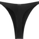 RELLECIGA Women's Adjustable High Cut Thong Bikini Bottom (Black, M)