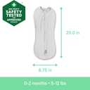 SwaddleMe by Ingenuity Compression Baby Swaddle Pod, Two-Way Zipper for Easy Diaper Changes, Improves Sleep & Calms Startle Reflex, 0-2 Months, 1.0 TOG, 2-Pack - I Heart You