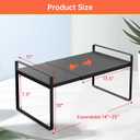 Expandable Cabinet Shelf Organizer RackKitchen Cabinet Shelves 11 Inch DeepAdjustable Storage ShelvesPantry Shelf(1 Pack)