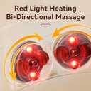 Dual Disc Abdominal Massager with Heat, Electric Belly Fat Burner Machine with Bian-Stone Massage Heads, Stomach Massager for Digestion to Relieve Bloating & Period Cramps, Constipation, Gas