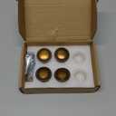 Goo-Ki 4 Pack Antique Brass Cabinet Knobs Solid Zinc Alloy Hardware - Vintage Brass Kitchen Drawer Knobs Single Hole/Screw Bar Drawer Pulls Cabinet Handles