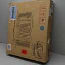 Freestanding Dog Gate with Door, Pet Gate for Stairs, 80 inch Wide Pet Barrier Indoor, Dog Fences Indoor, Support Feet Included, 4 Panels, 24" Tall, Blue