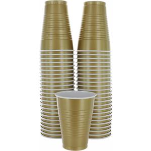 Disposable Green Cups, 12oz - Strong & Sturdy, 50 Pack for Party, Wedding, Christmas & Halloween
