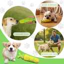 Dog Toys for Aggressive chewers,Squekay Rubber Corn,Indestructible Chew Toys for Medium Large Dogs,Durable Nylon Dog Bones,Milk Flavor