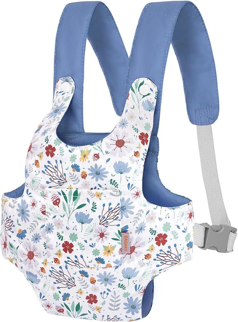 GAGAKU Baby Doll Carrier for Toddler Toy Baby Carrier for Dolls Accessories Doll Carriers for Kids  Blue (Pinecones)